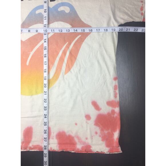 The Rolling Stones T Shirt Mens Medium Tie Dye Short Sleeve Crewneck‎ Distressed - Picture 6 of 8